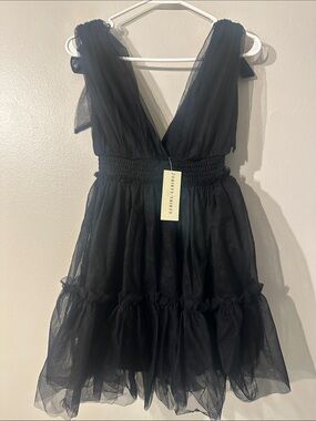 NWT Thirty Thirty La Black Tulle Mini Dress Sz xs